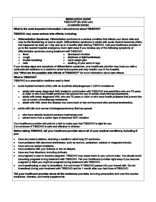 TIBSOVO® (ivosidenib tablets) Medication Guide
