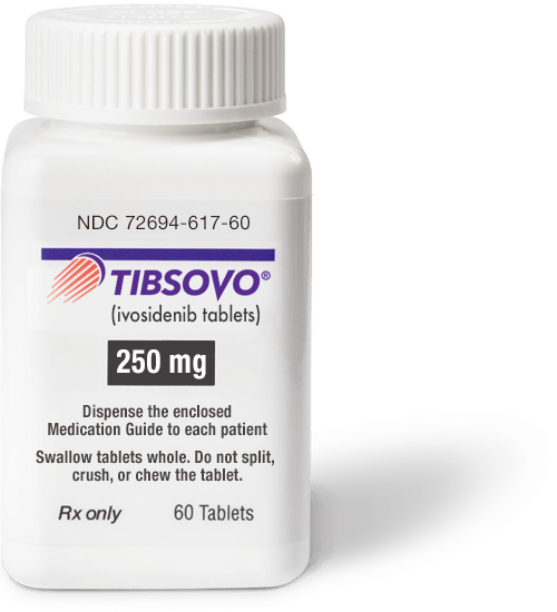 TIBSOVO® (ivosidenib tablets) Bottle of Pills